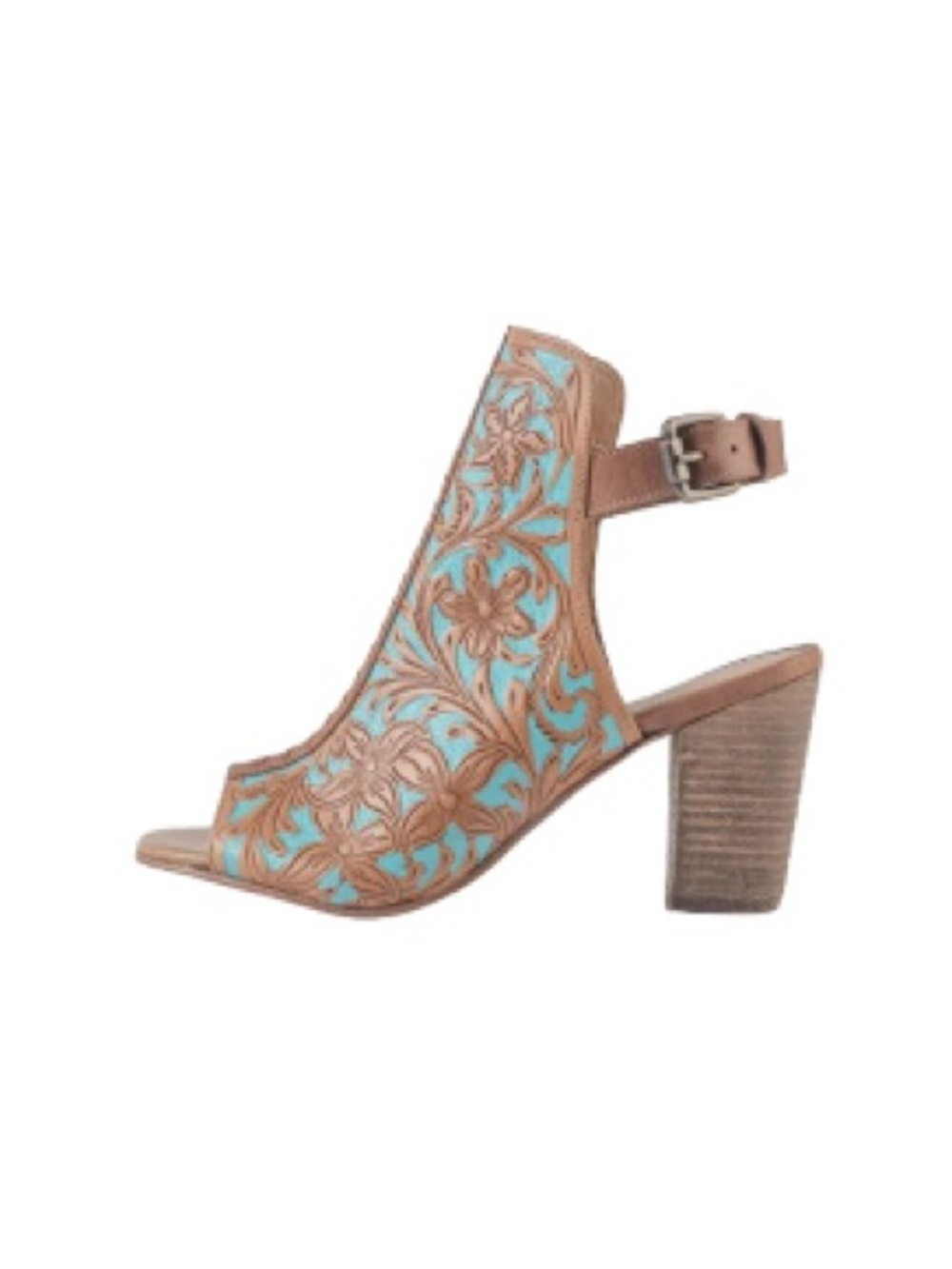 Myra Bag Darington Ranch Heels hand-tooled leather size 9 - Picture 3 of 10